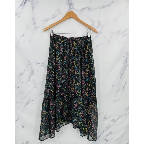 V005 AE Studio Boho Floral Wrap Midi Skirt - Picture 3 of 3